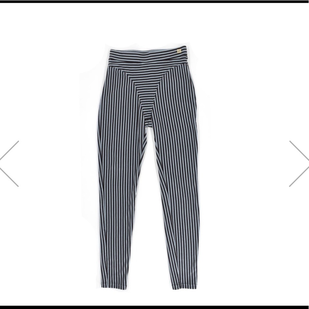 Fashion Brand Company Striped Thong Leggings